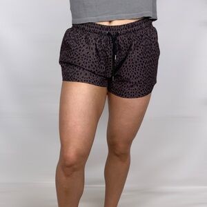 Nimble Activewear Black Charcoal Speckle Athletic Shorts